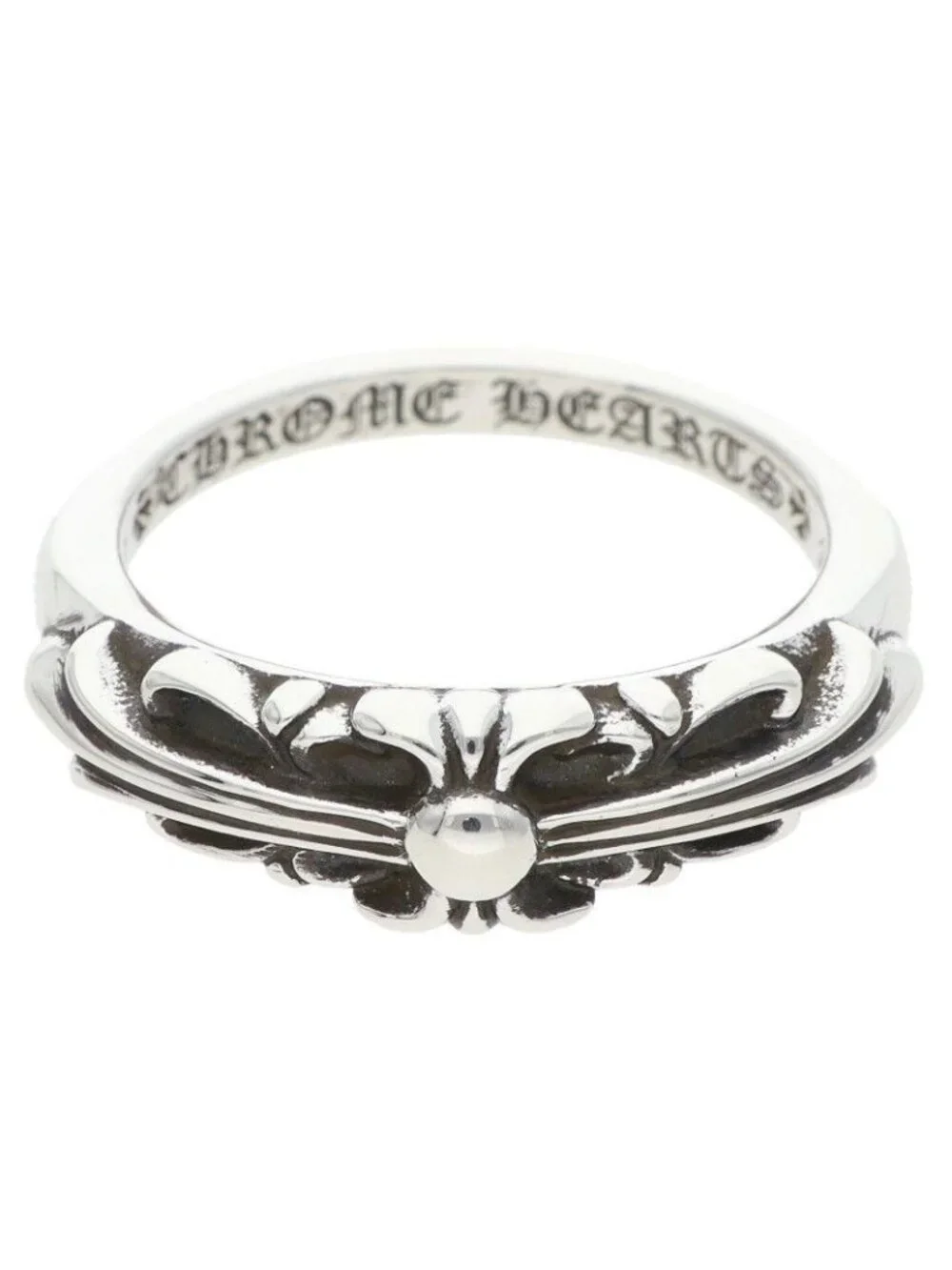 Chrome Hearts Baby Classic Floral Cross Silver Ring